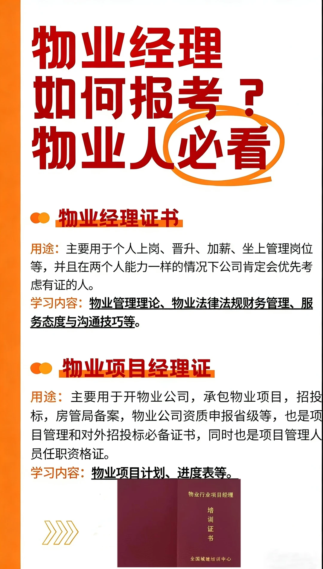 物业经理证物业项目经理证，物业人必备。