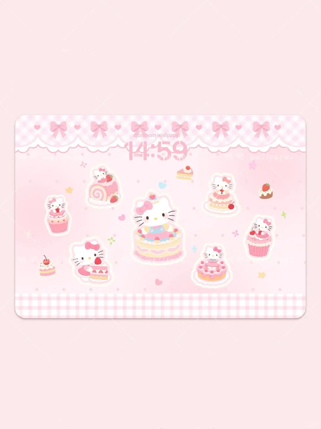 hellokitty🍰粉雾甜点札记·平板壁纸