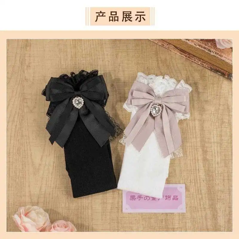 日系Lolita蕾丝蝴蝶结过膝棉袜の甜美魔法
