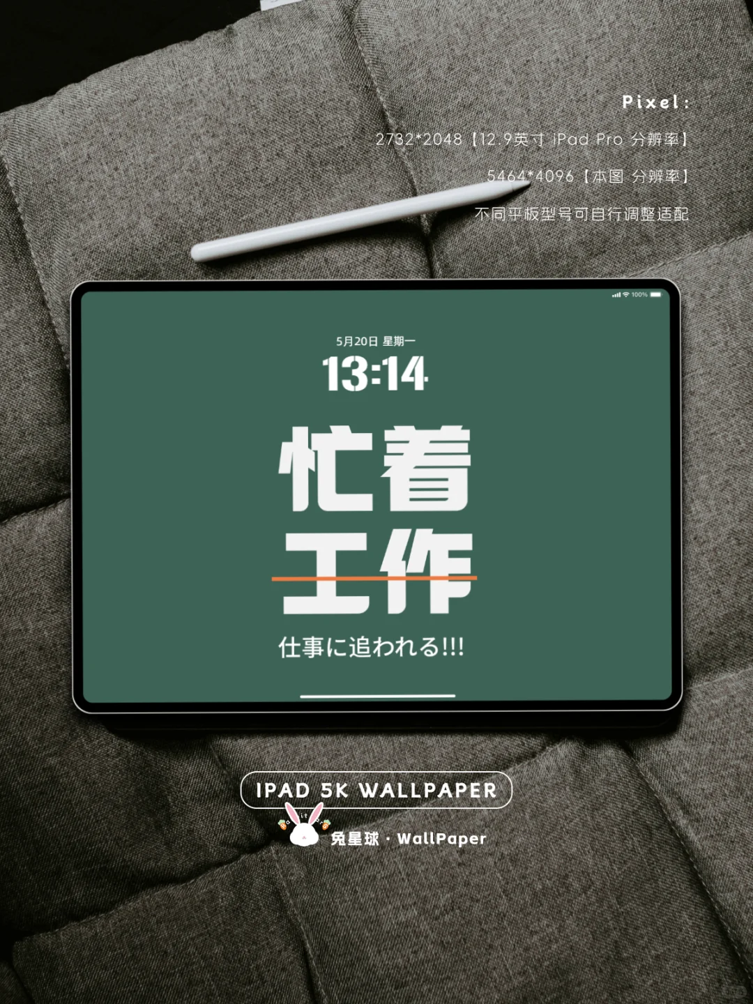 兔星球｜未来富婆正忙着工作/ipad/平板壁纸