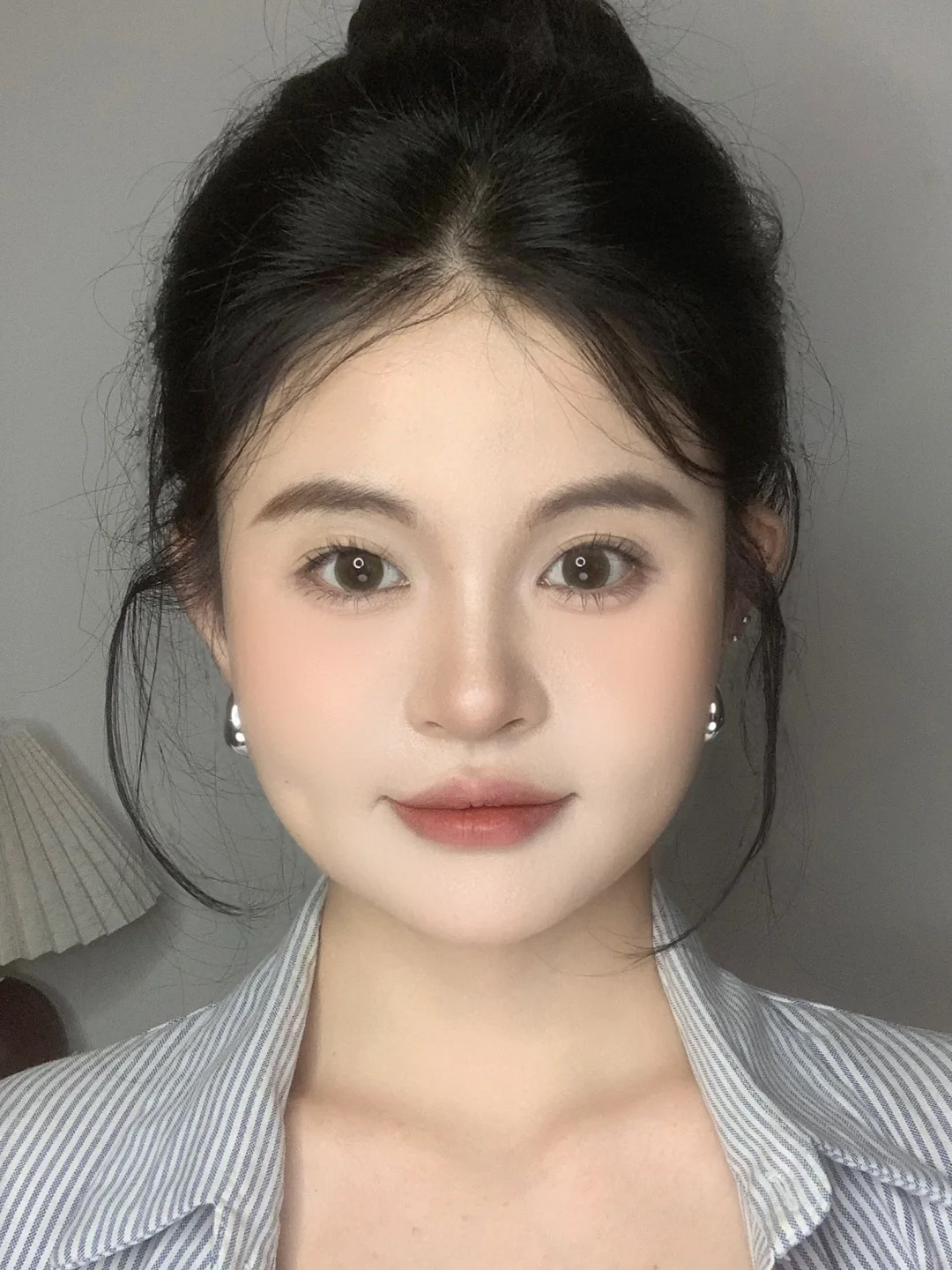 😭方圆脸快试试淡颜小白花妆容！日常又简单