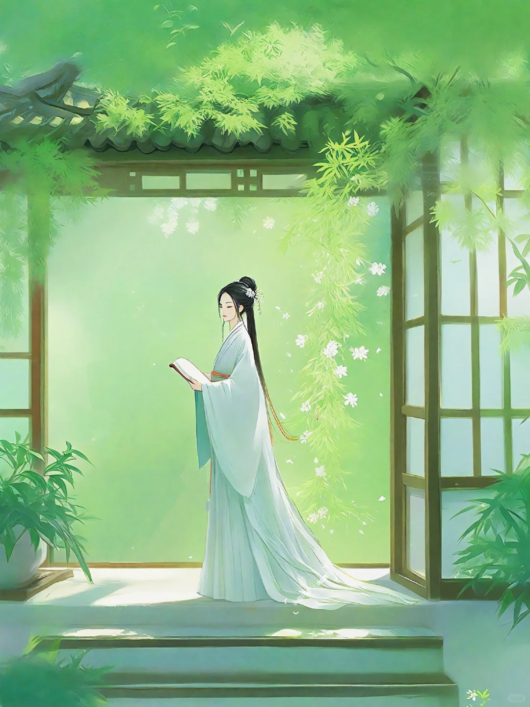 唯美插画|淡淡书香 韵味悠长