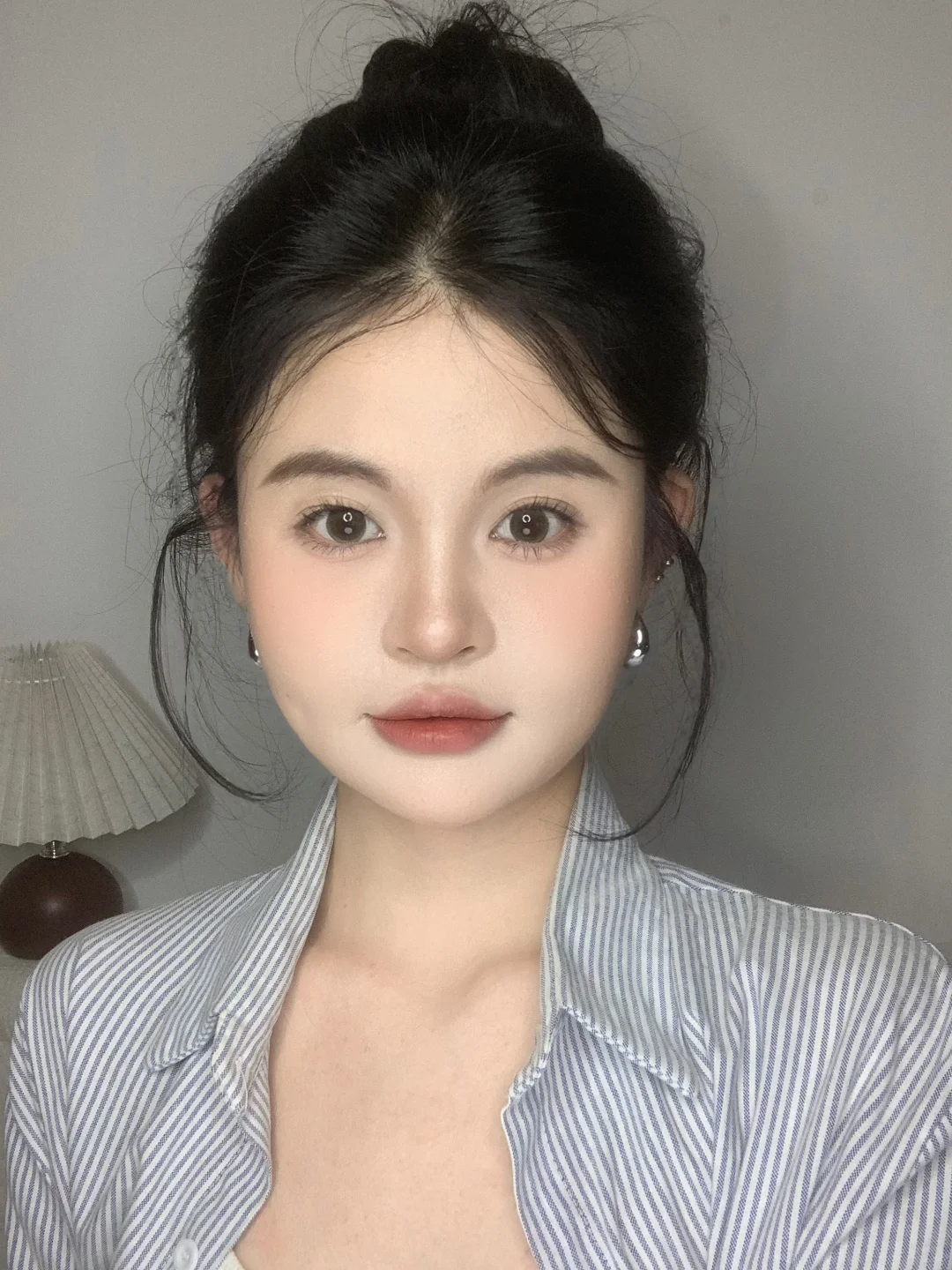 😭方圆脸快试试淡颜小白花妆容！日常又简单