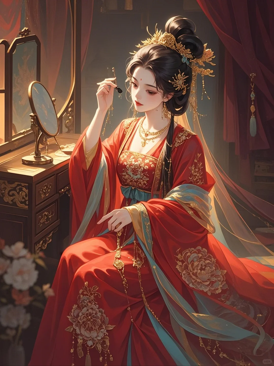 须臾日射燕脂颊，一朵红酥旋欲融