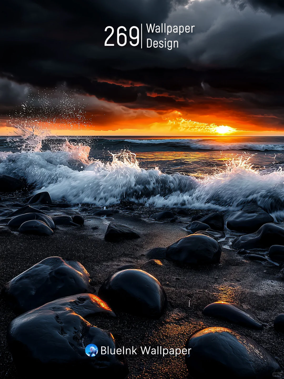 暴雨前夕的黑海滩 | 蓝墨高清壁纸