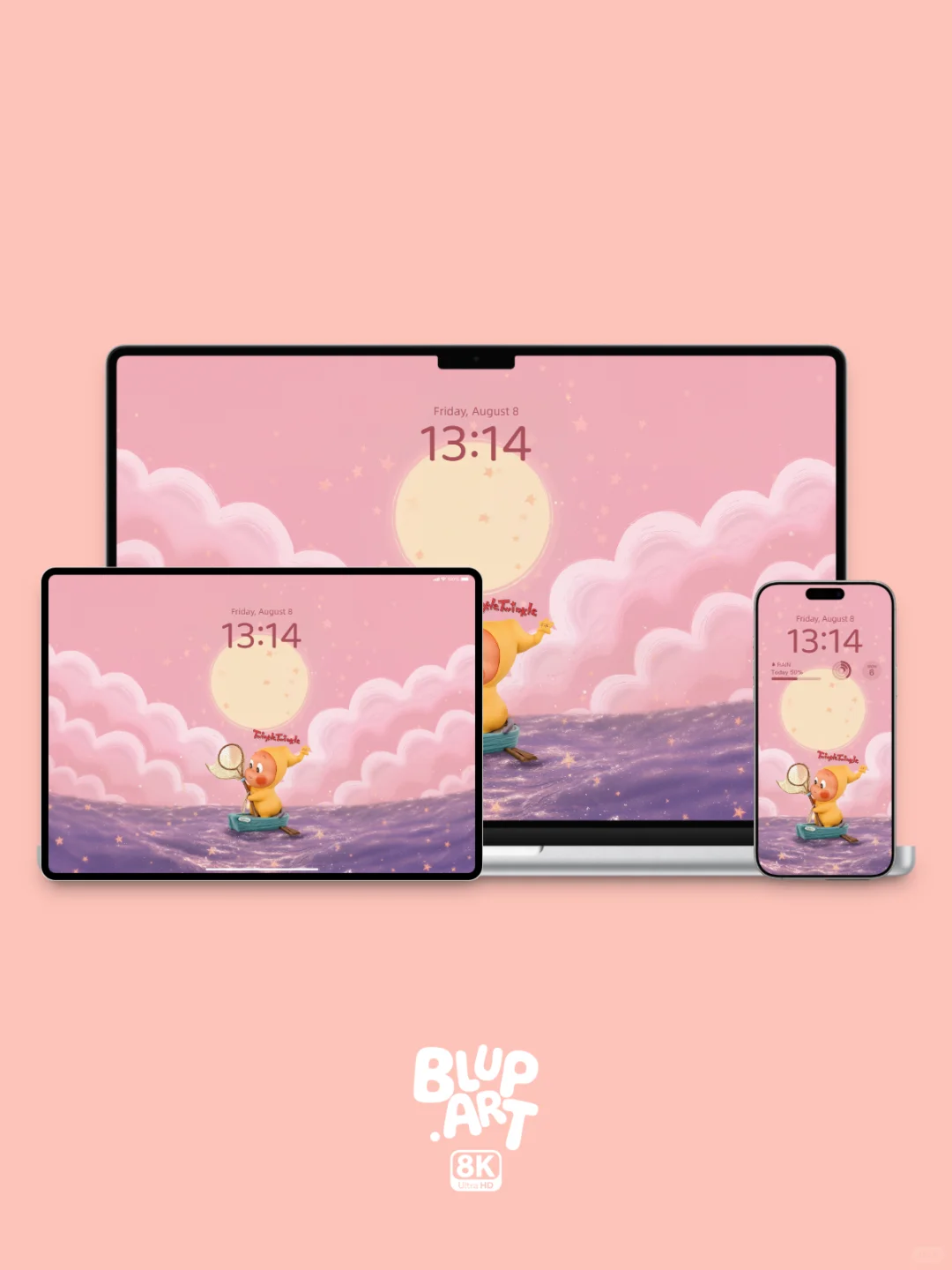 动态壁纸｜星星人捕鱼小能手🎣