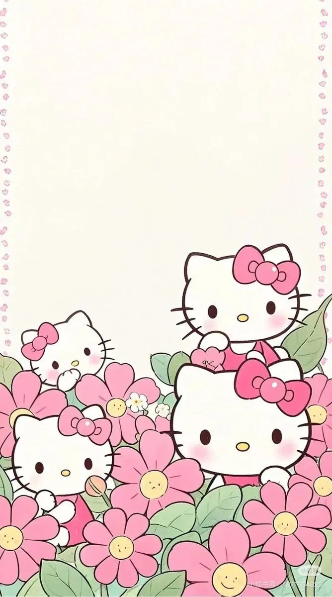 大屏才能装得下这组超温柔花花Kitty🌼