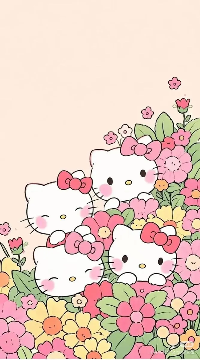 大屏才能装得下这组超温柔花花Kitty🌼