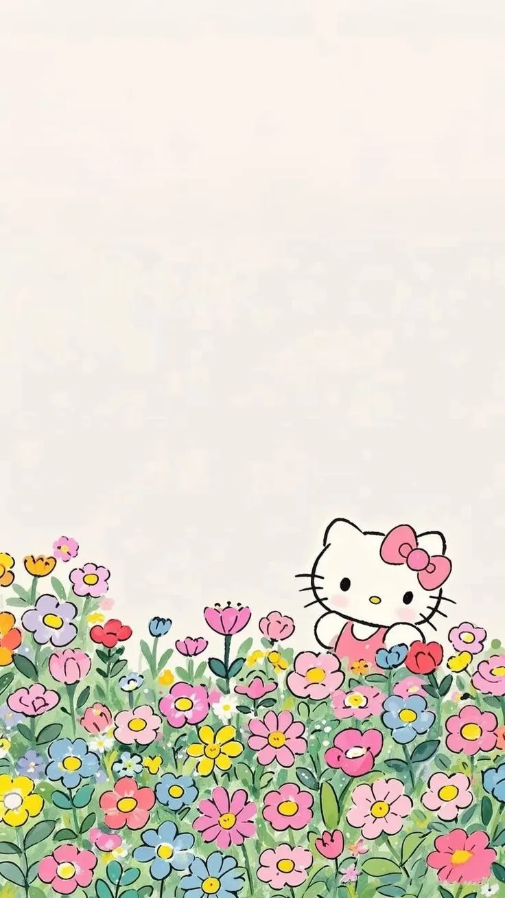 大屏才能装得下这组超温柔花花Kitty🌼