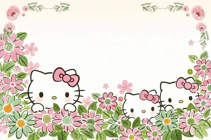 大屏才能装得下这组超温柔花花Kitty🌼