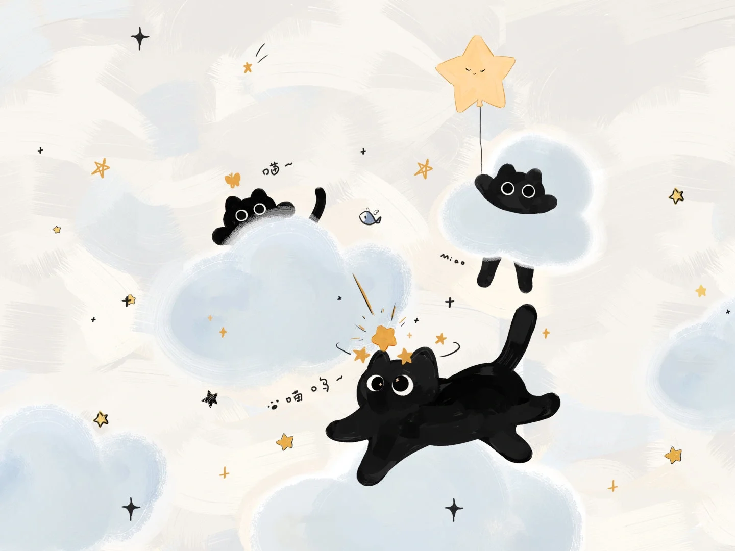 星球与猫壁纸 🪐 横版壁纸