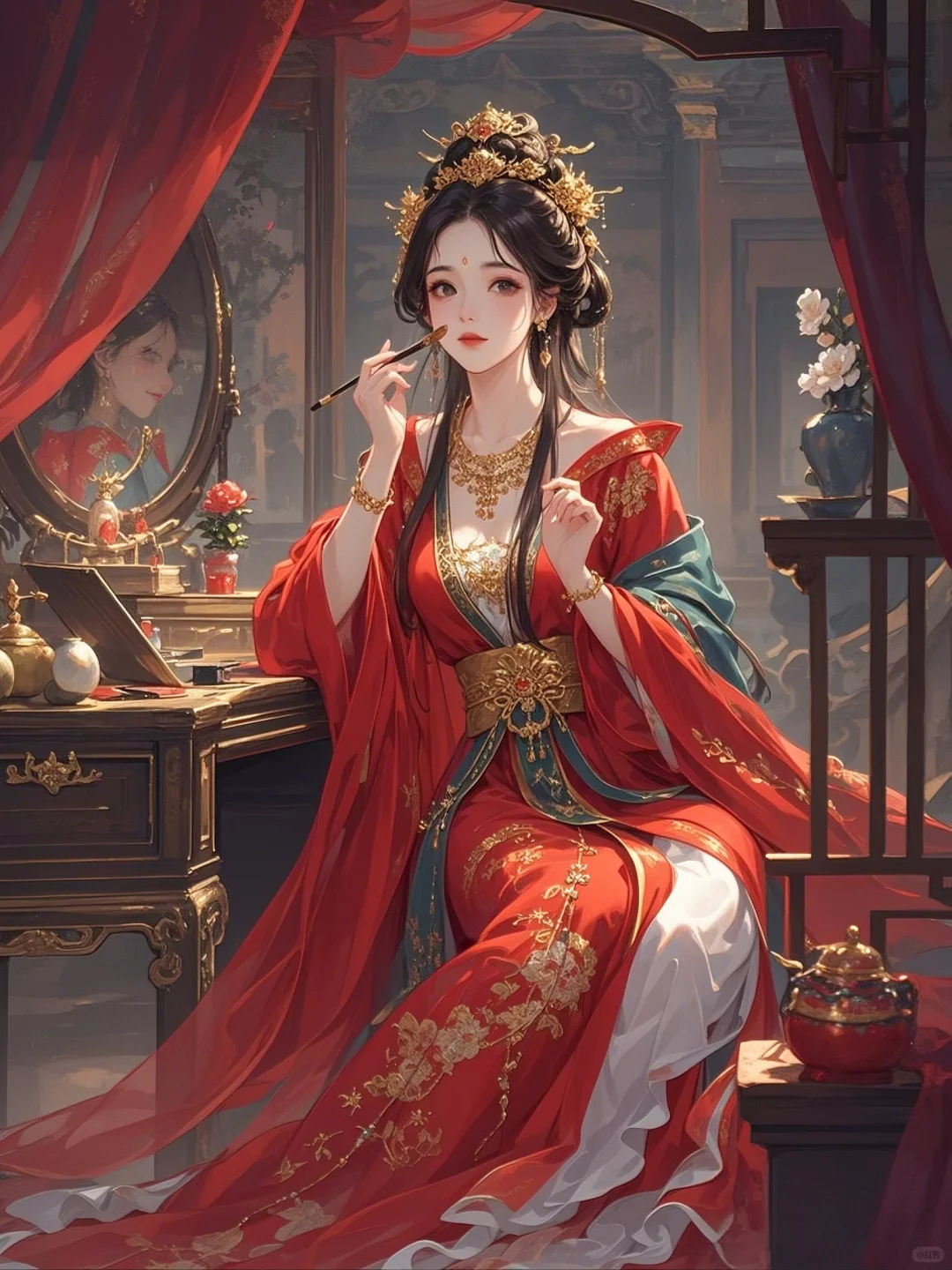须臾日射燕脂颊，一朵红酥旋欲融