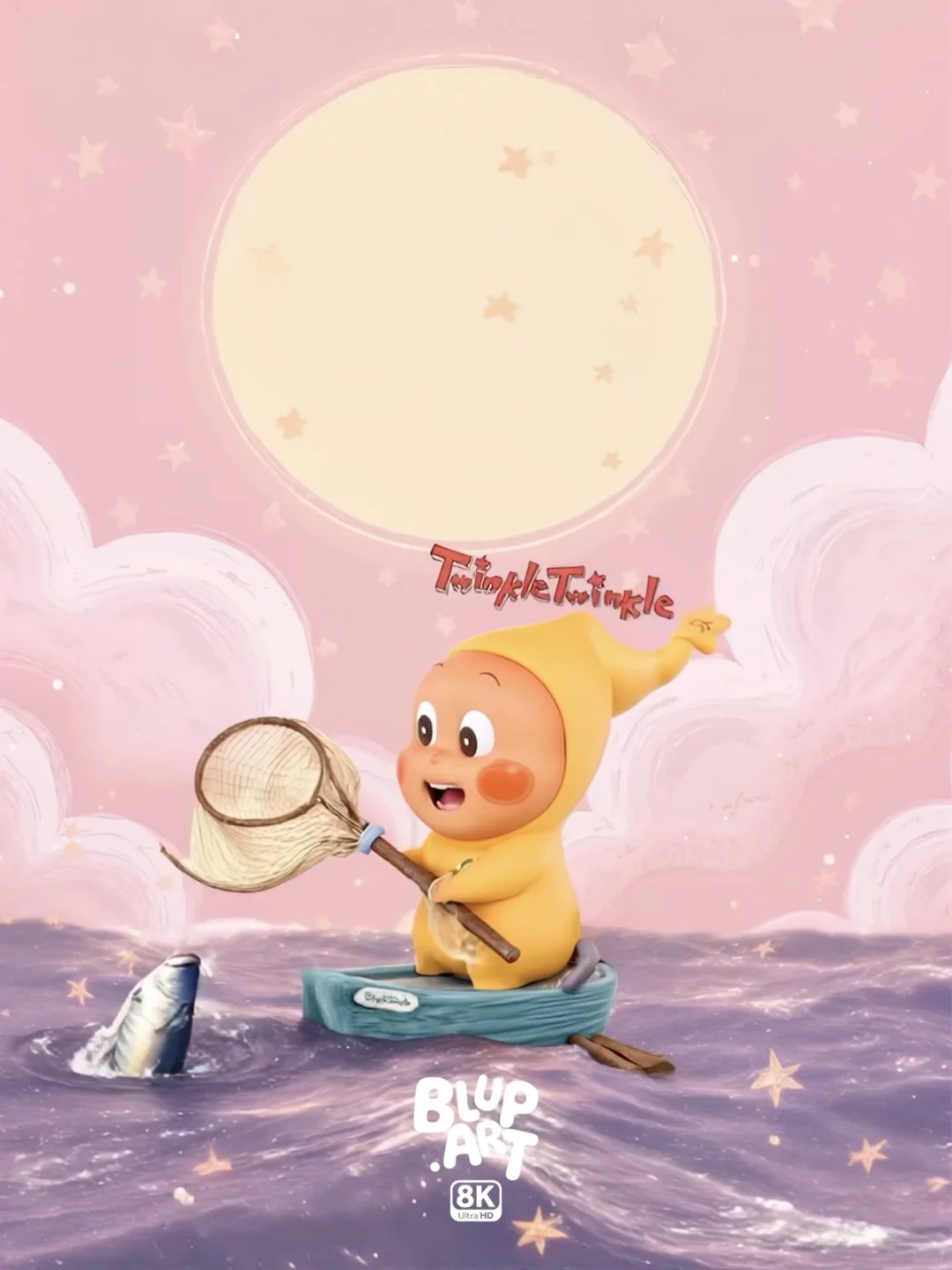 动态壁纸｜星星人捕鱼小能手🎣