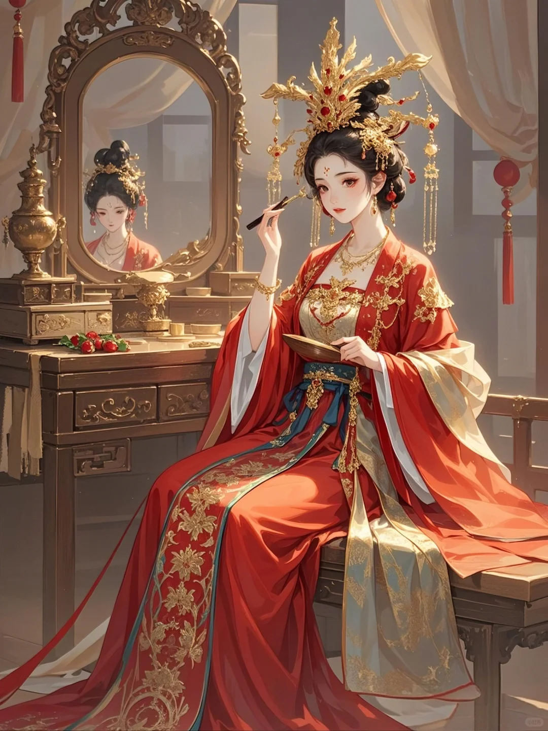 须臾日射燕脂颊，一朵红酥旋欲融
