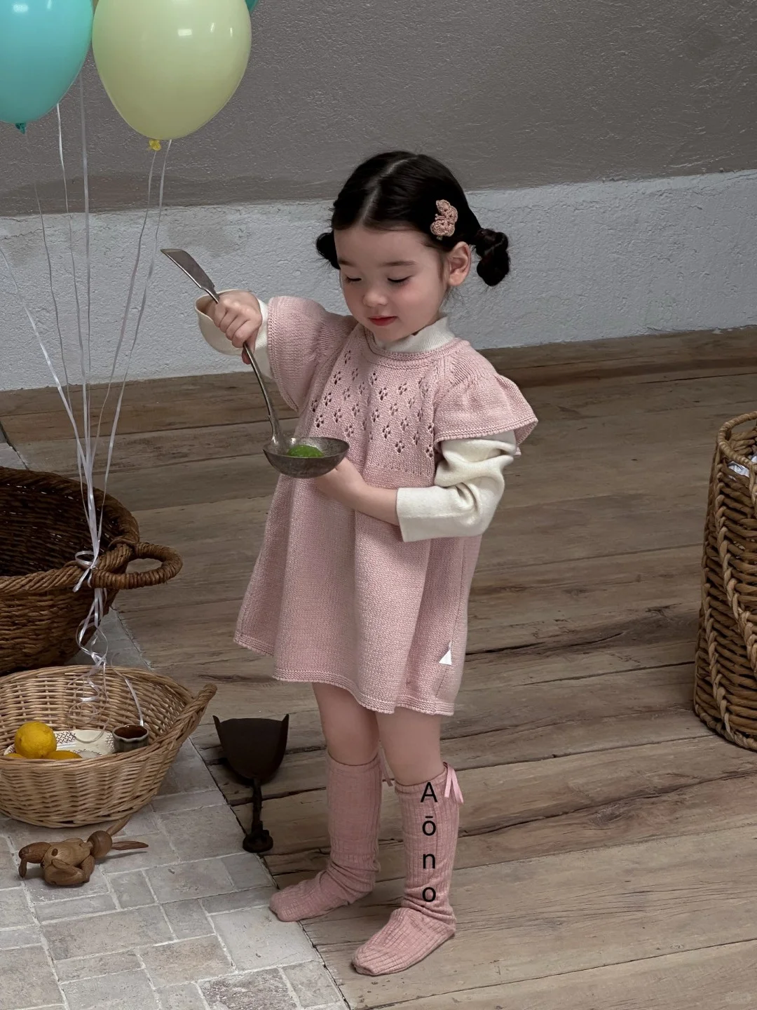 AONO25秋｜婴童韩系气质女鹅甜美穿搭范～