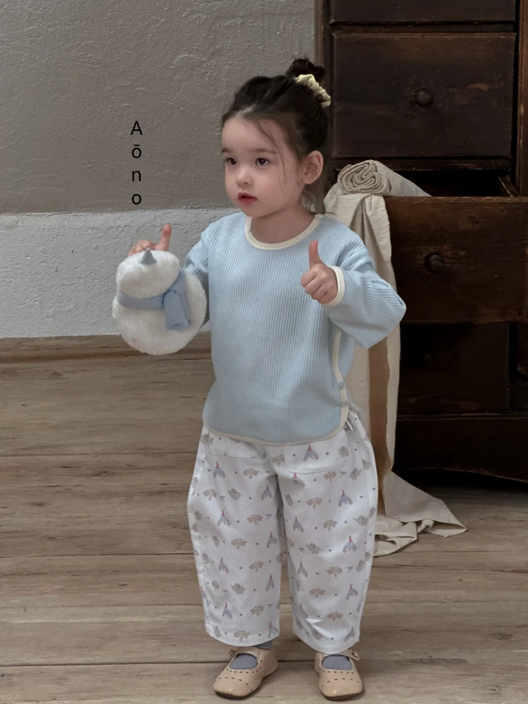 AONO25秋｜婴童韩系气质女鹅甜美穿搭范～