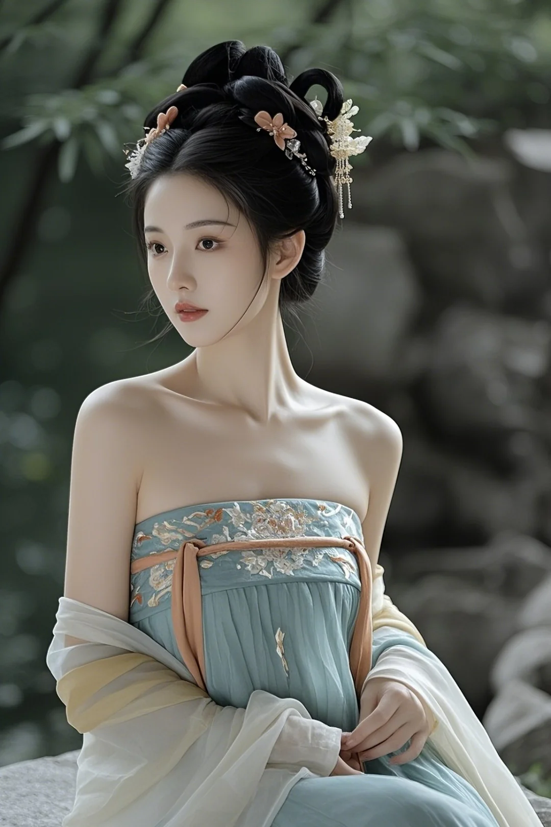 古装美女，闭月羞花！