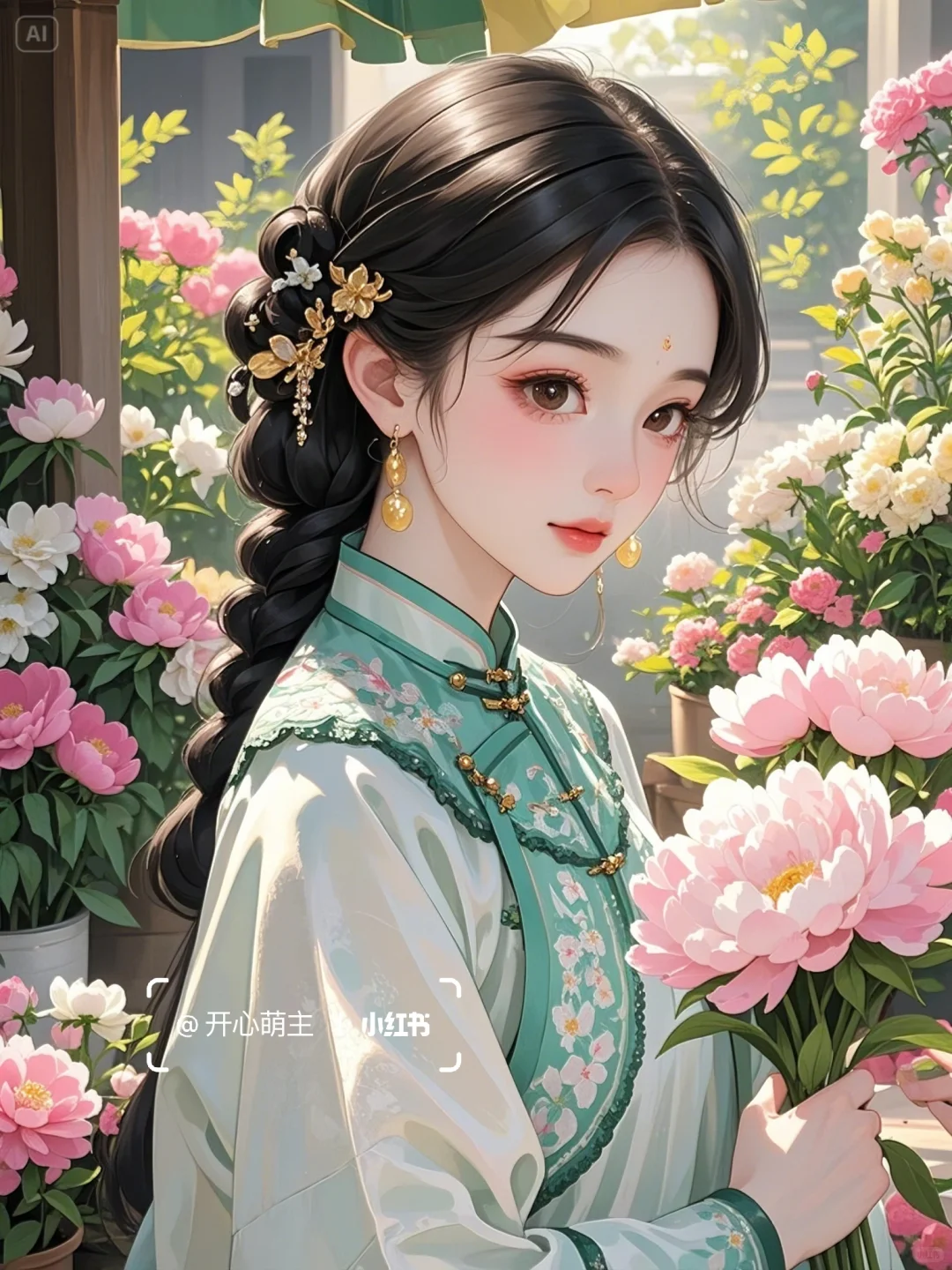 古风🌸明制汉服花市少女