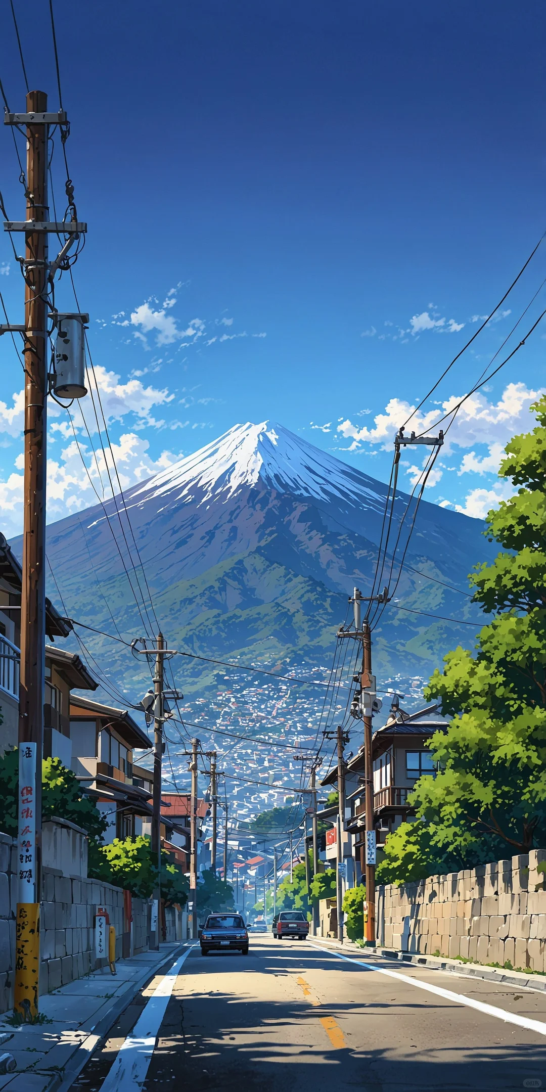 Wallpaper 富士山 街景