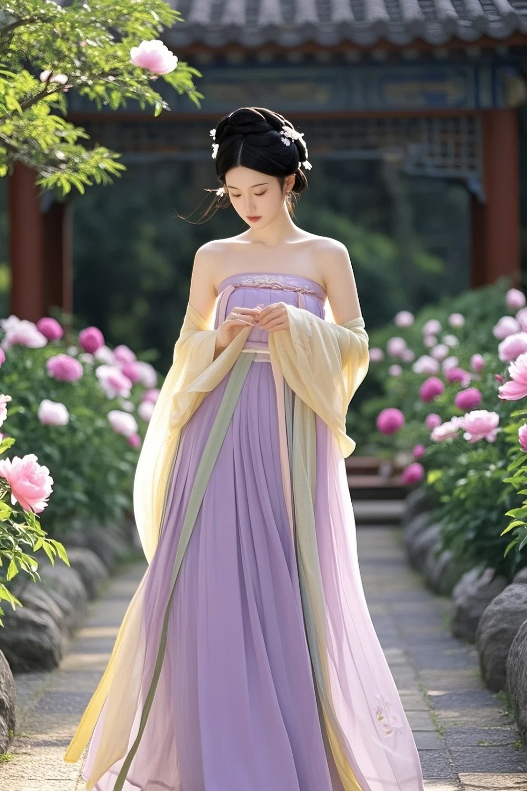 古装美女，闭月羞花！