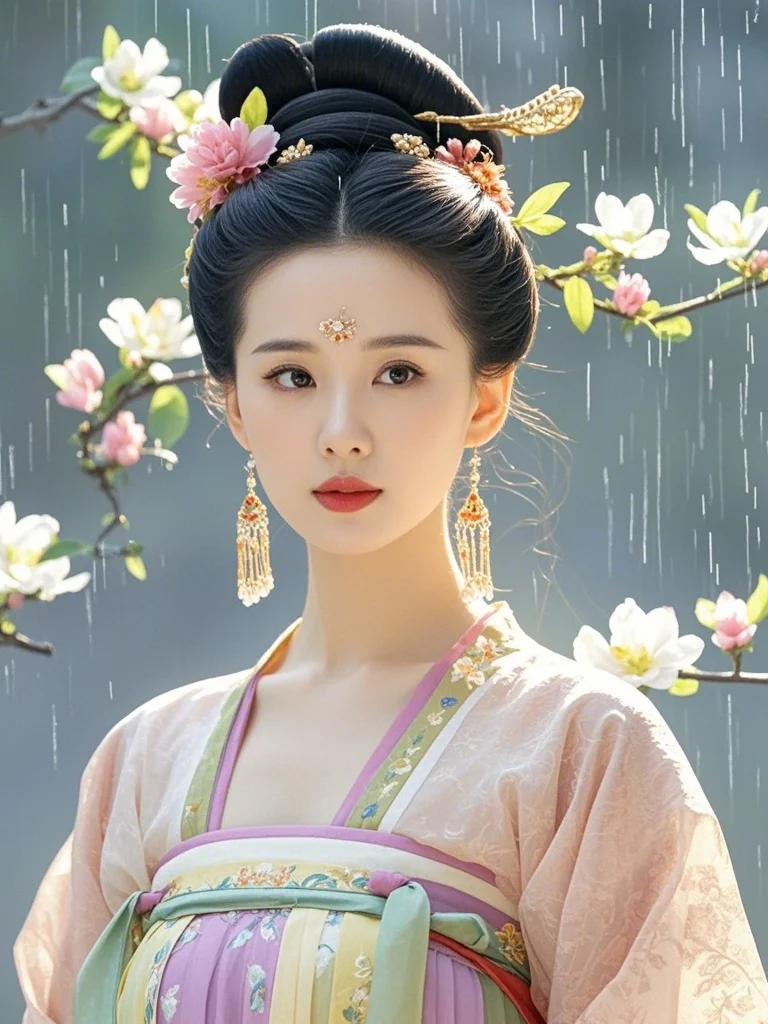 自在飞花轻似梦，无边丝雨细如愁。