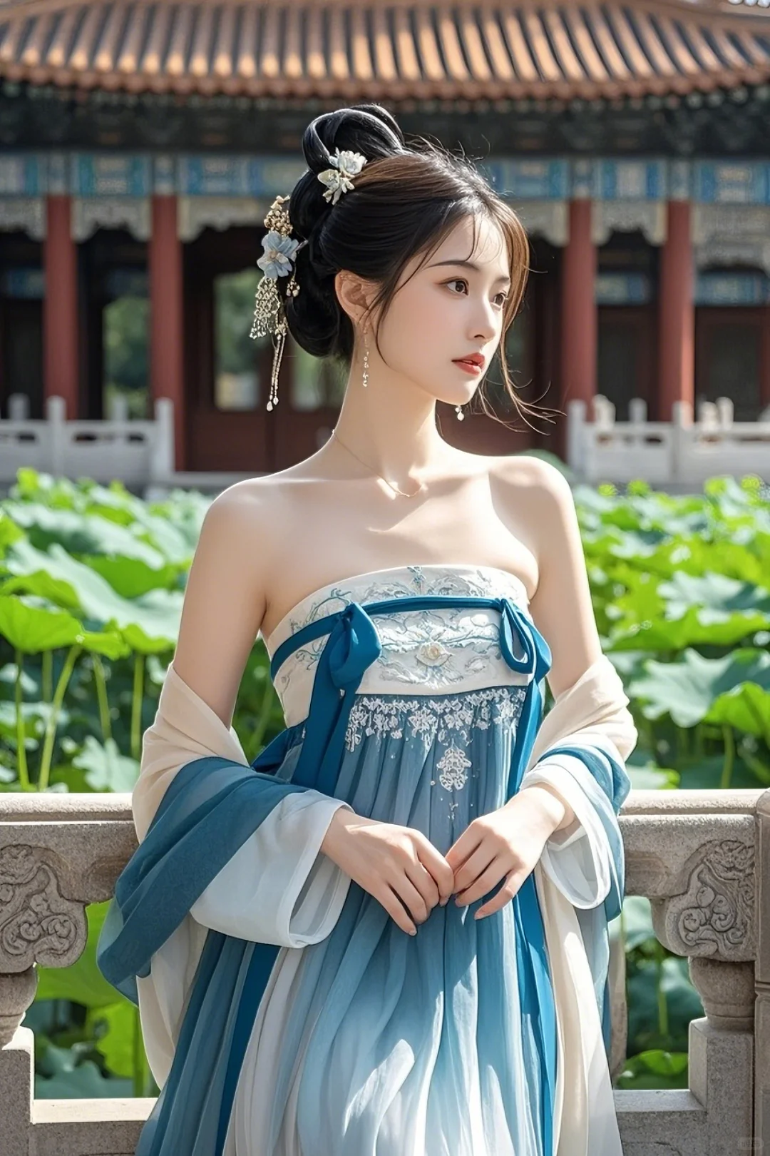 古装美女，闭月羞花！