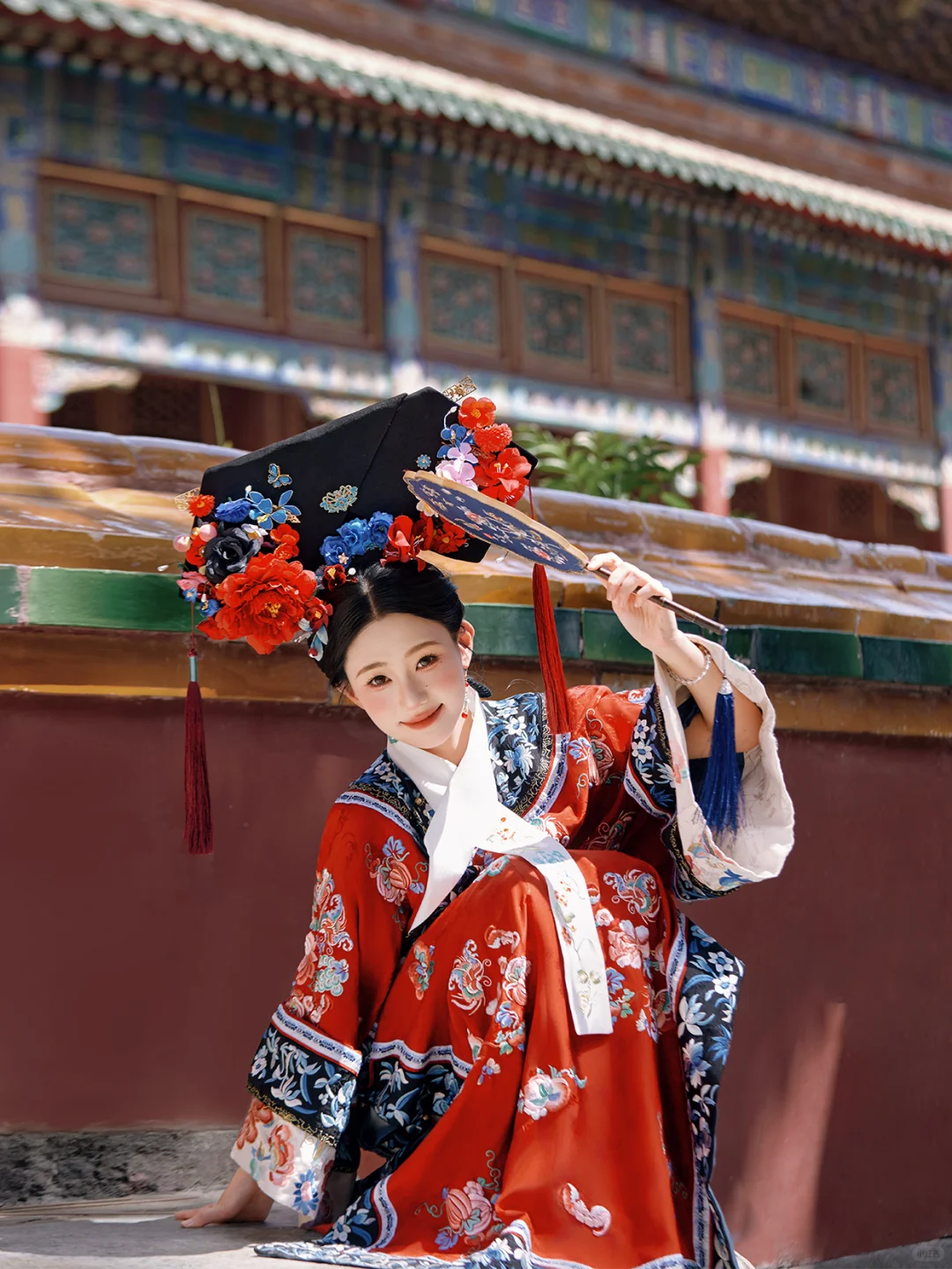 贵气又显白🌺这套红色格格服真的一眼万年❗️