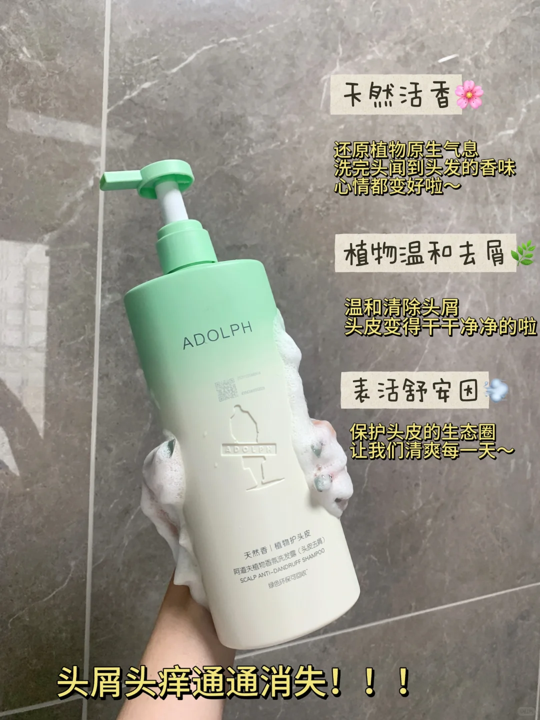 把植物养护揉进泡泡里，让头皮也能森呼吸