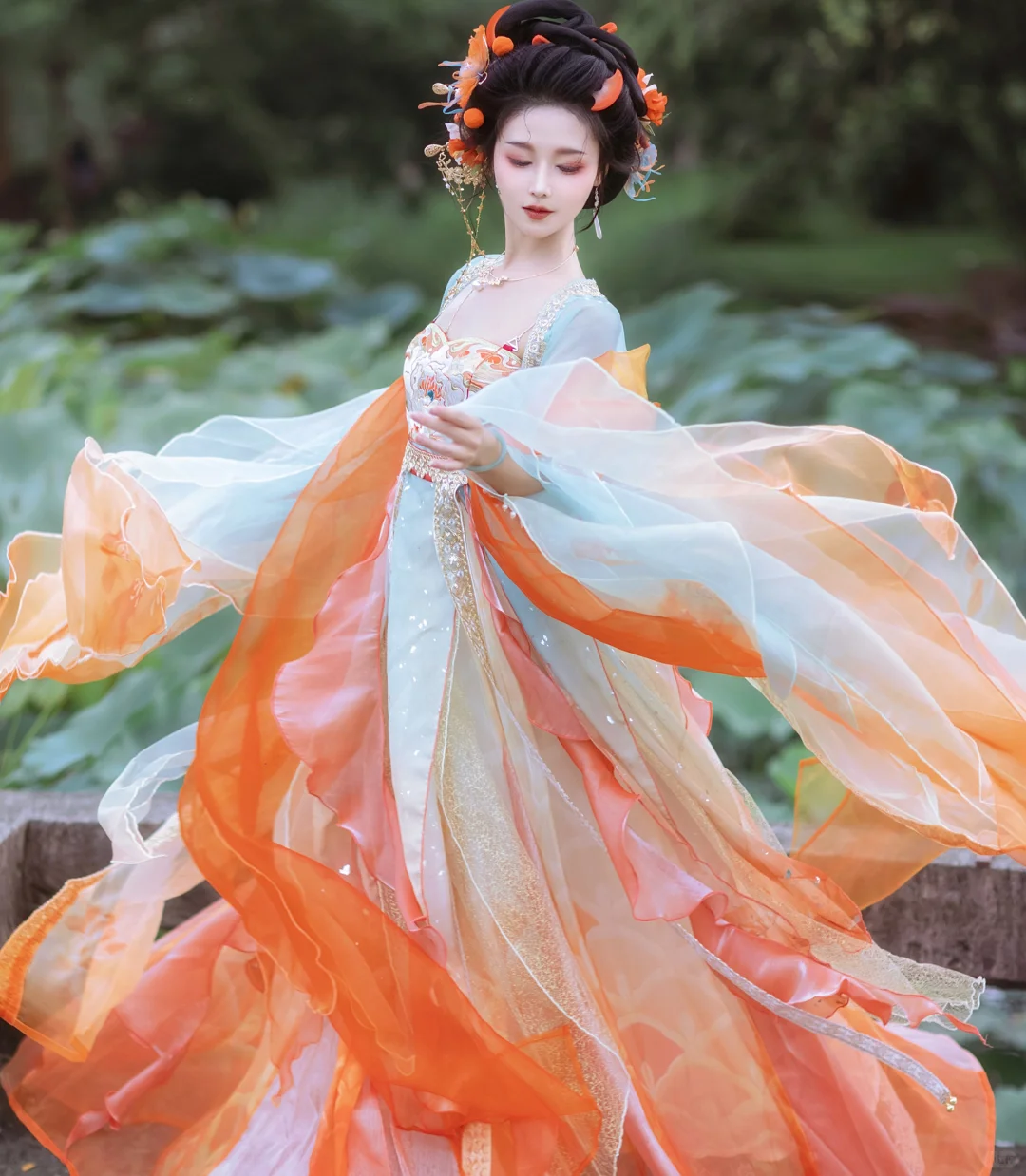 宛若古画中的仙子