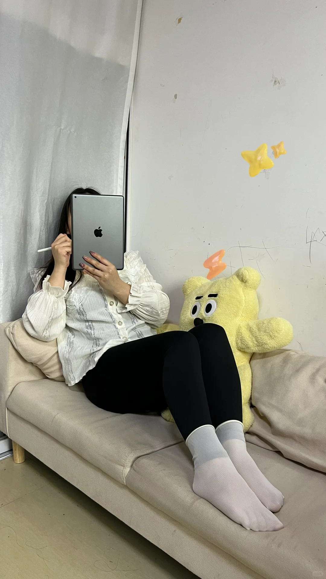 瑜伽裤配冰冰袜～