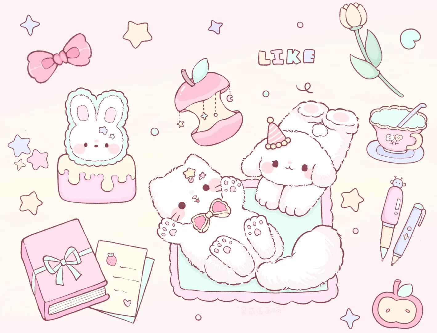 第一期加更：原创小动物平板壁纸