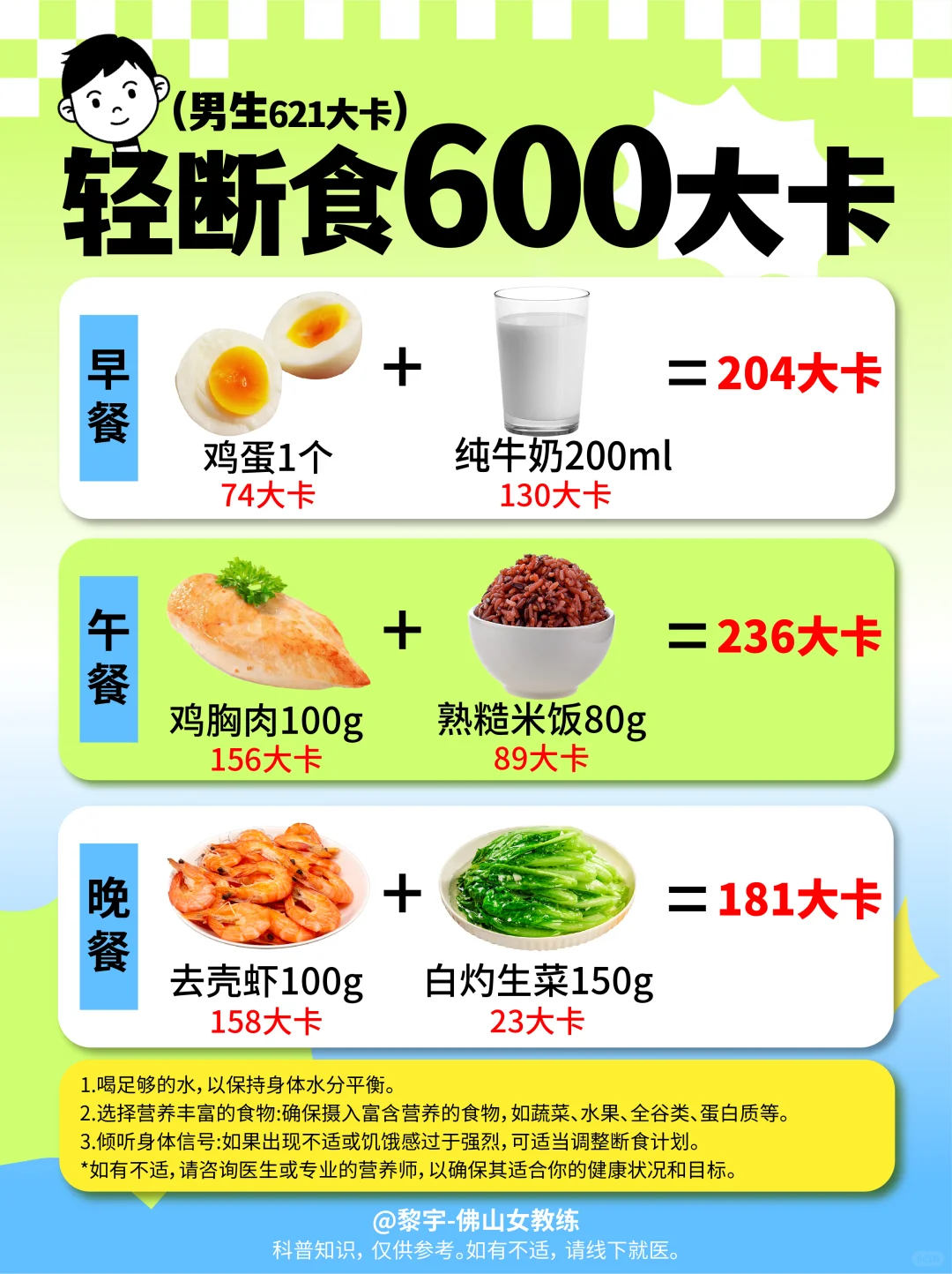 女/男500大卡轻断食+600大卡轻断食巨掉秤