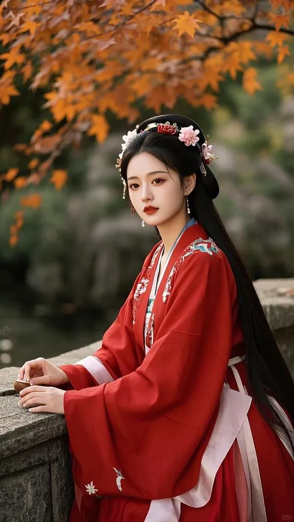 美图 枫叶佳人
