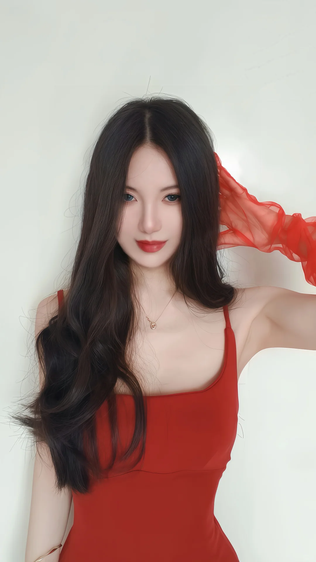 黑发红唇