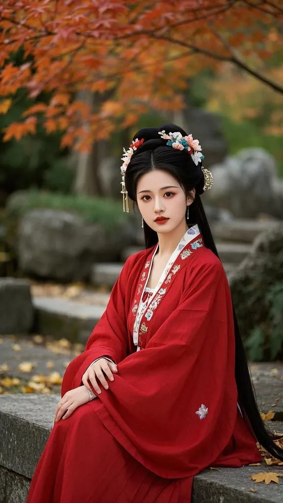 美图 枫叶佳人