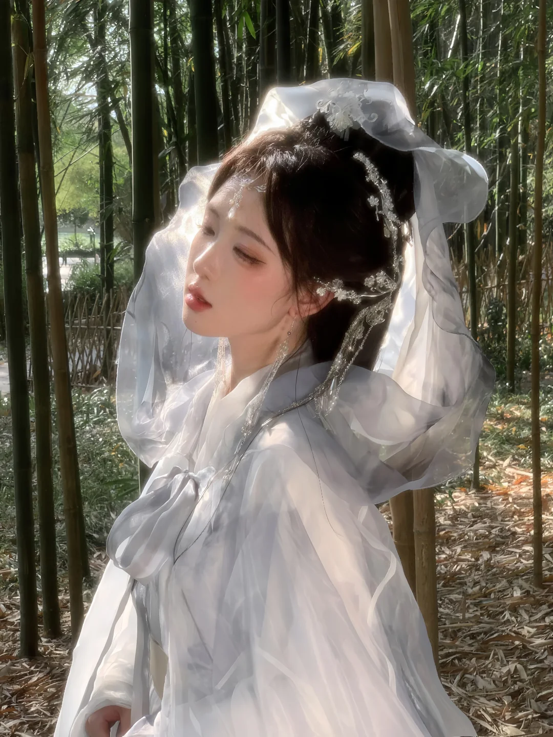 清冷感汉服妆造，仙气飘飘的氛围感