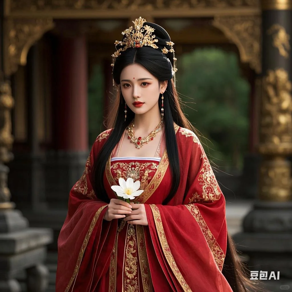 豆包生成的古装美女图片