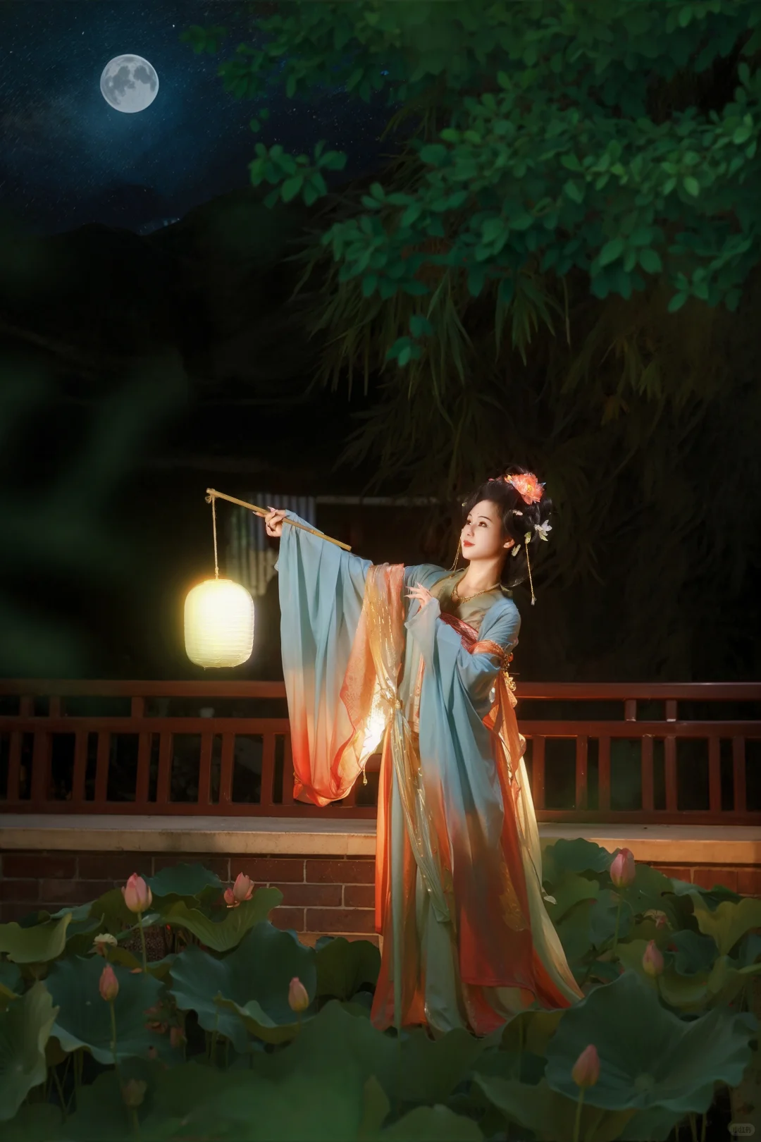 月色荷塘 古风美人