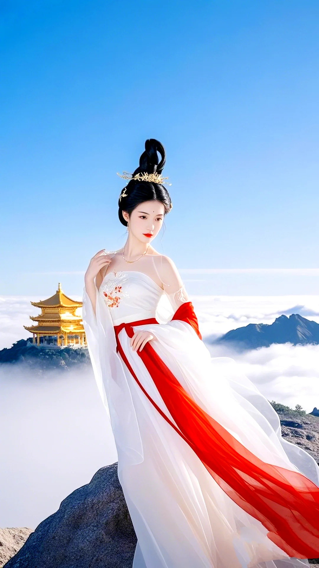古典之美 | 红衣仙女与仙境楼阁