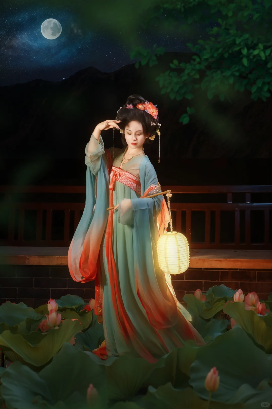 月色荷塘 古风美人