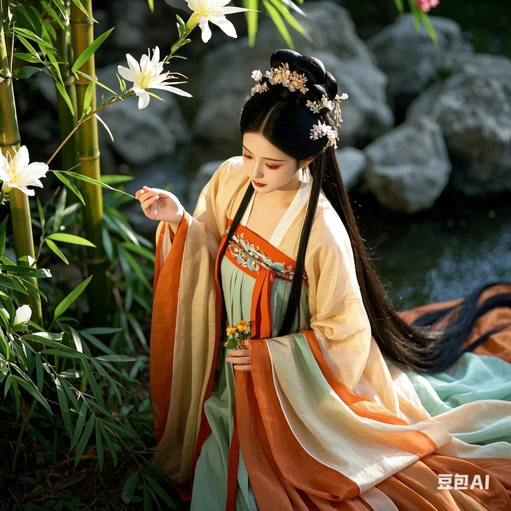 豆包生成的古装美女图片