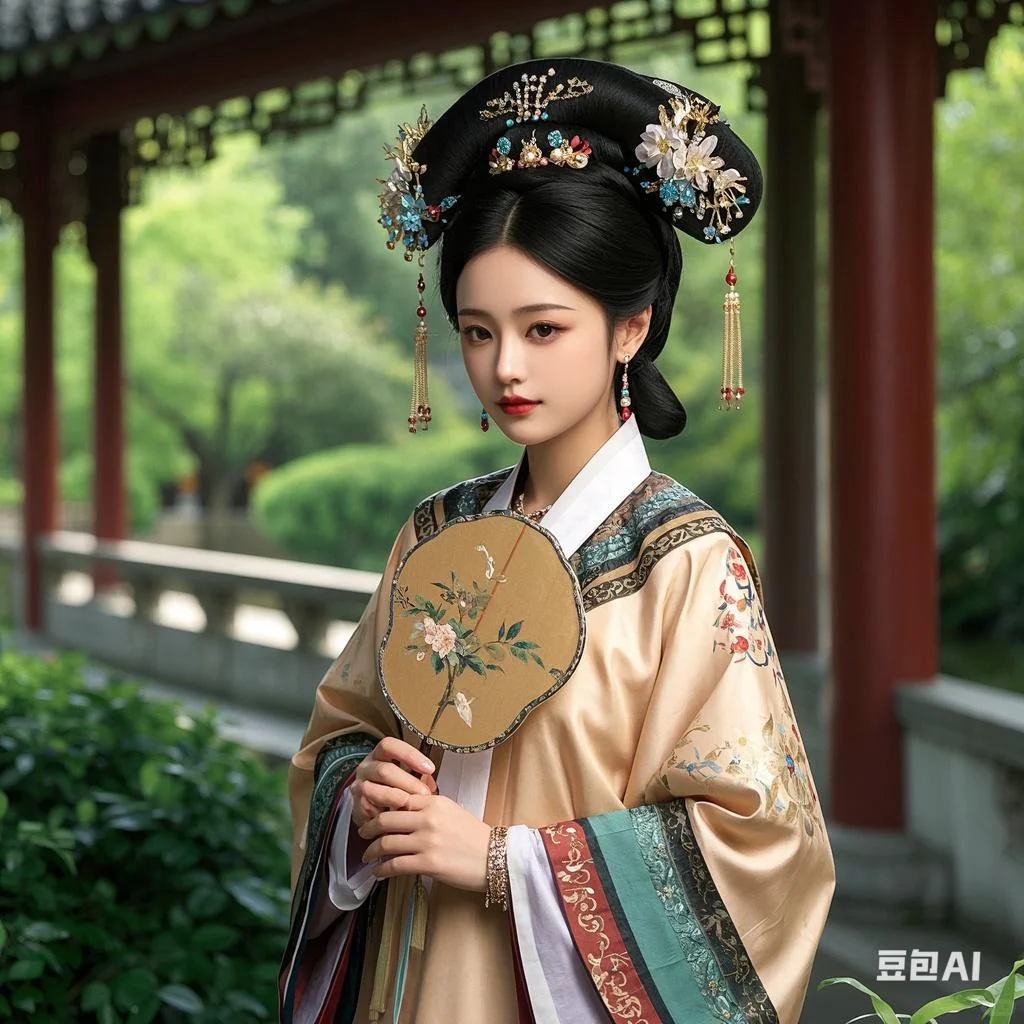 豆包生成的古装美女图片