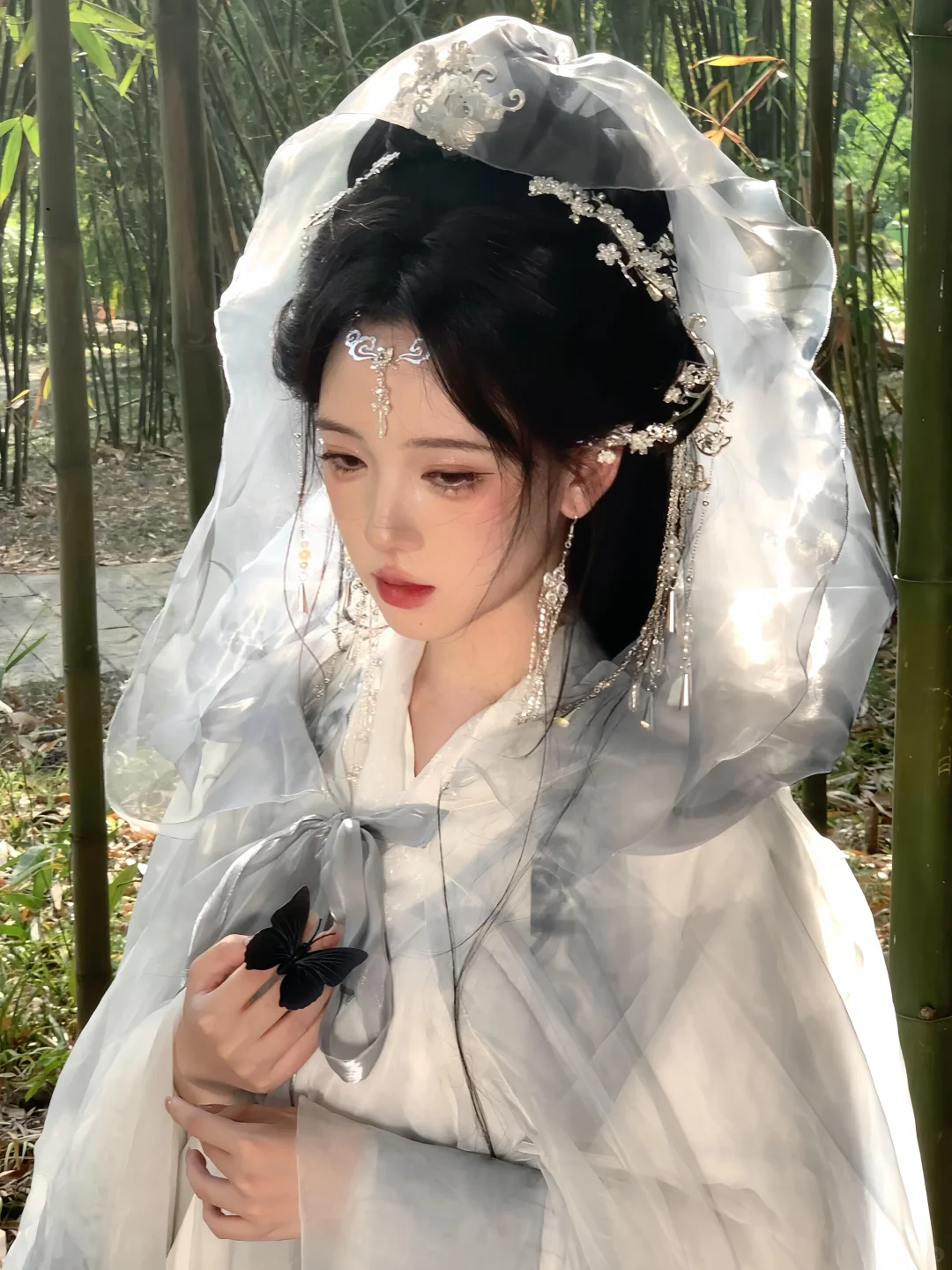 清冷感汉服妆造，仙气飘飘的氛围感