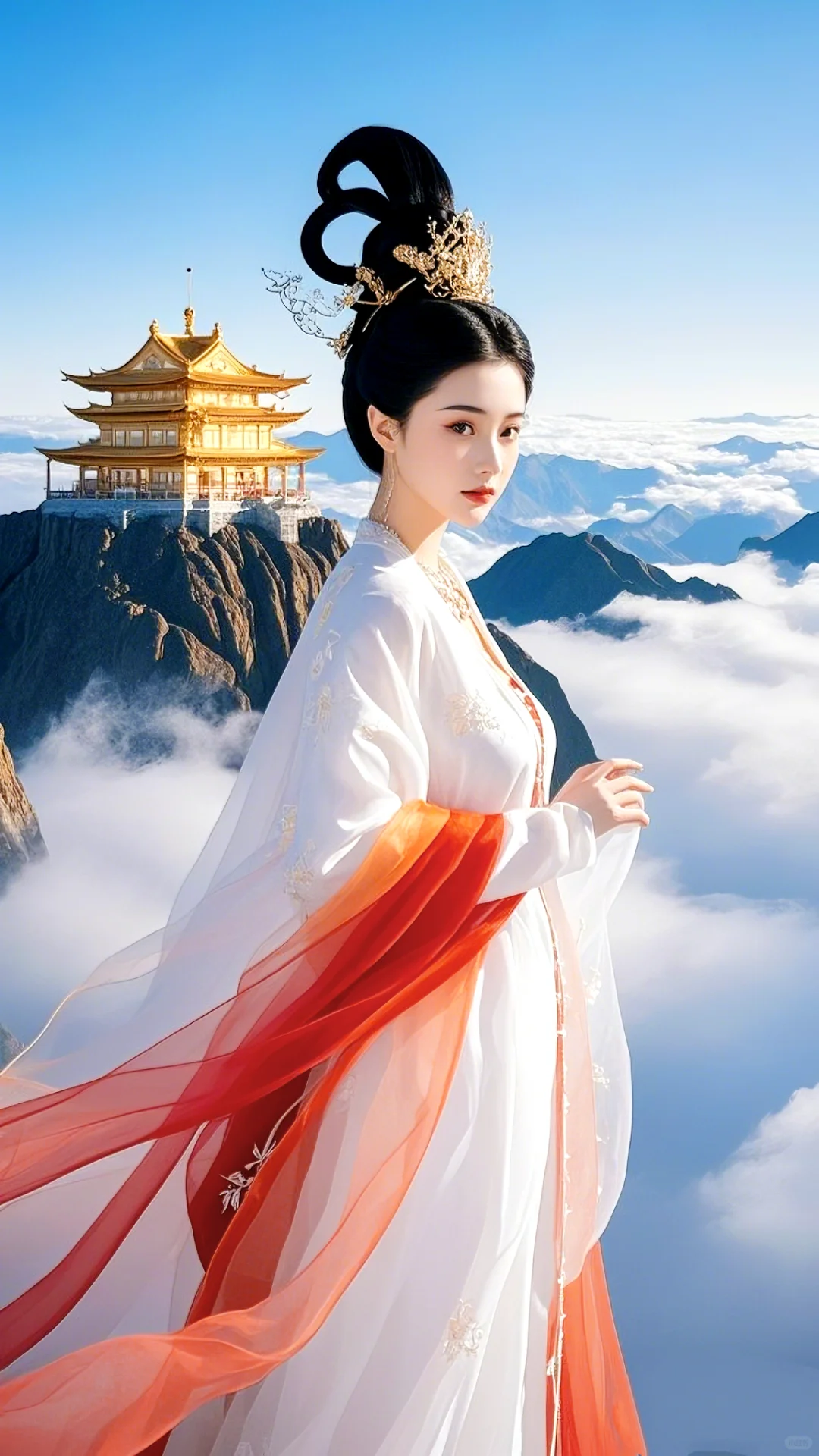 古典之美 | 红衣仙女与仙境楼阁