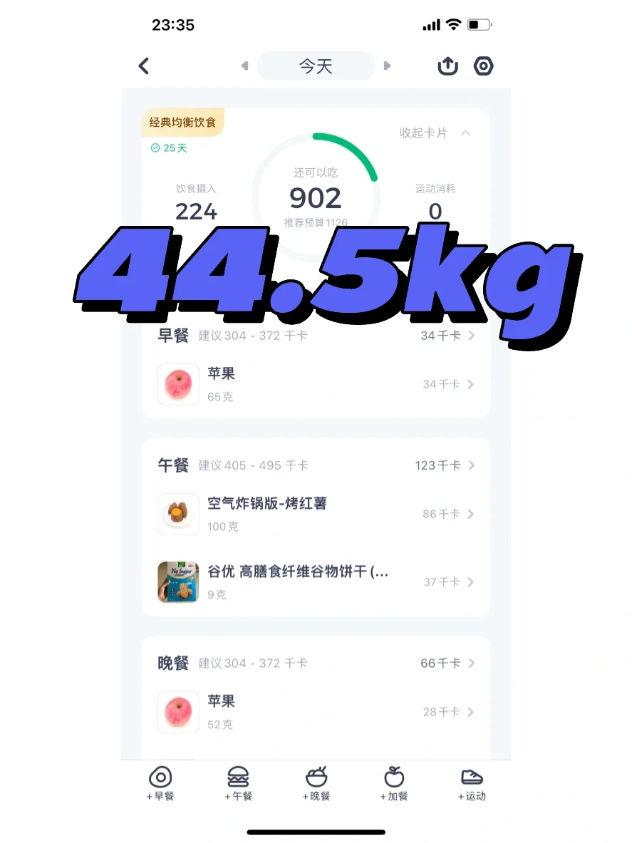 卡路里减重21天