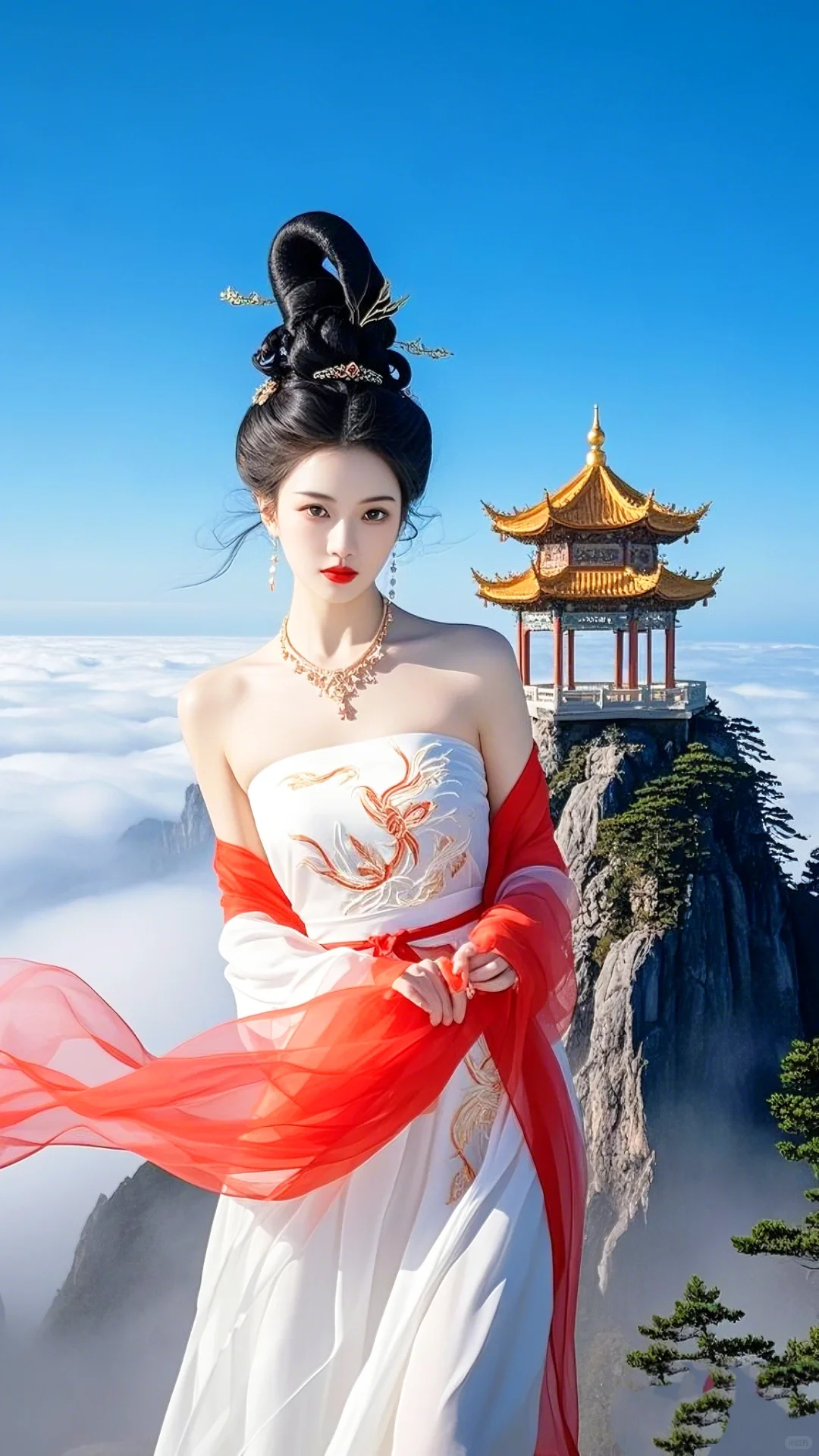 古典之美 | 红衣仙女与仙境楼阁