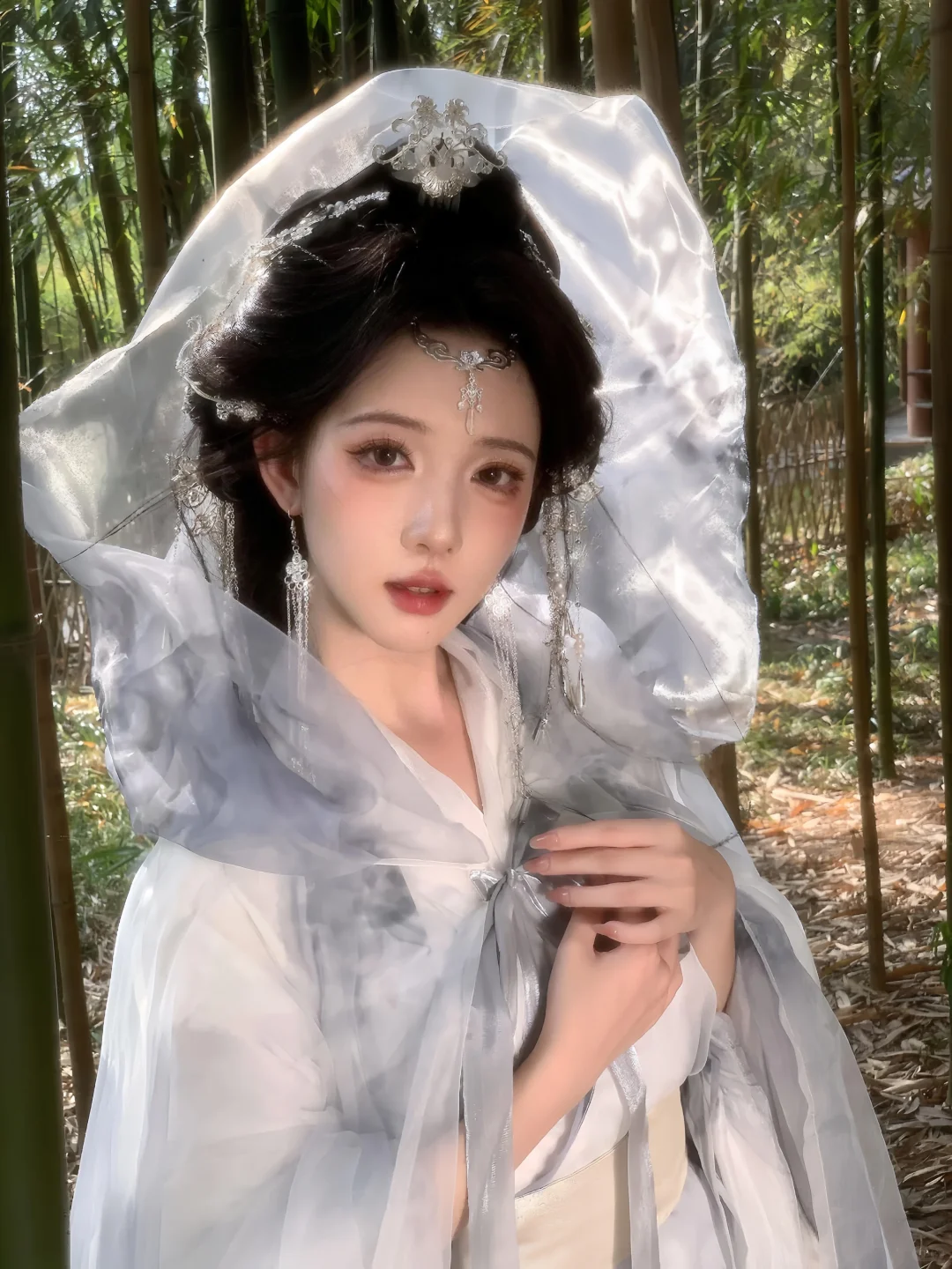 清冷感汉服妆造，仙气飘飘的氛围感