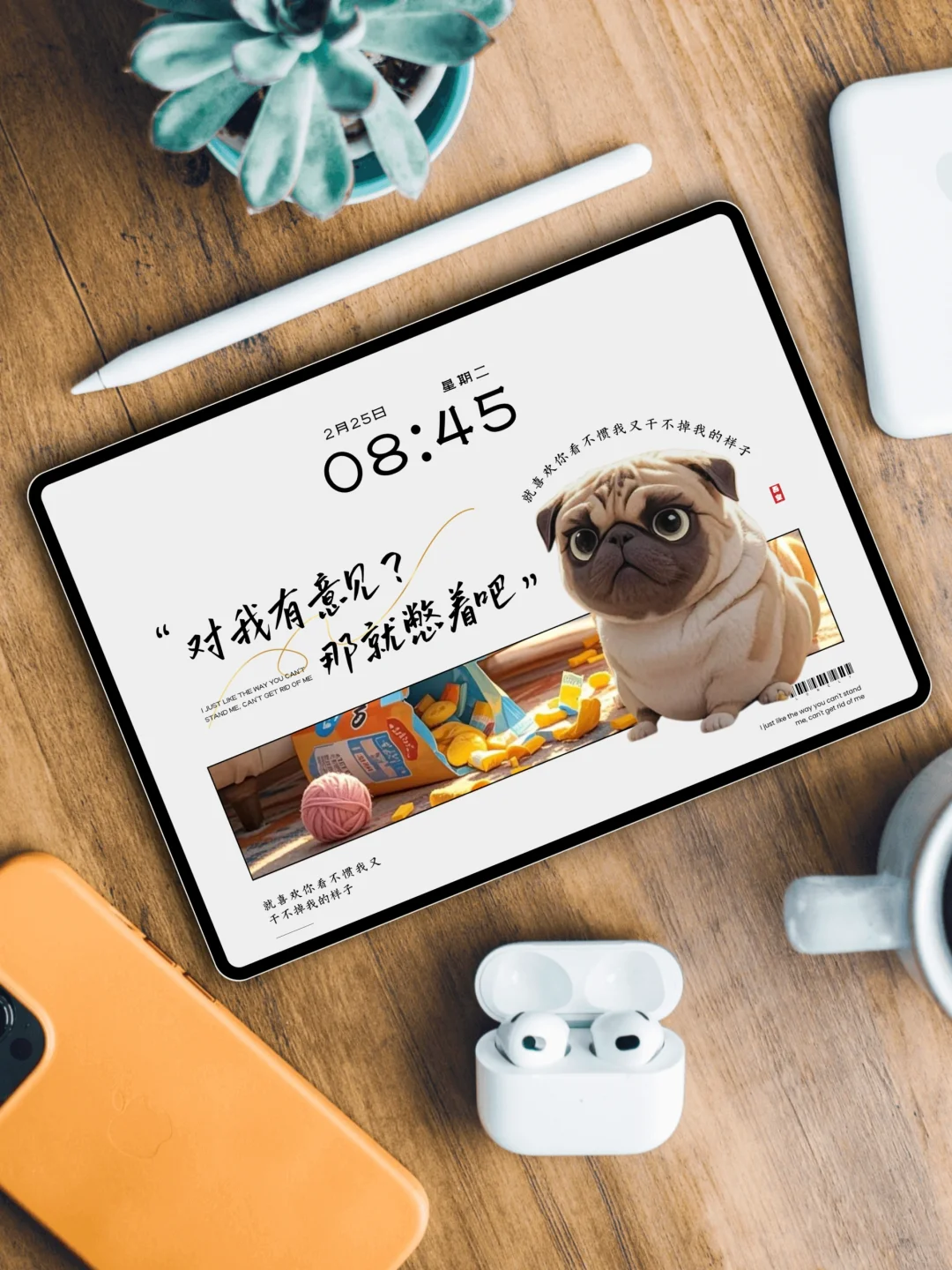 iPad壁纸｜245｜对我有意见 那就憋着吧