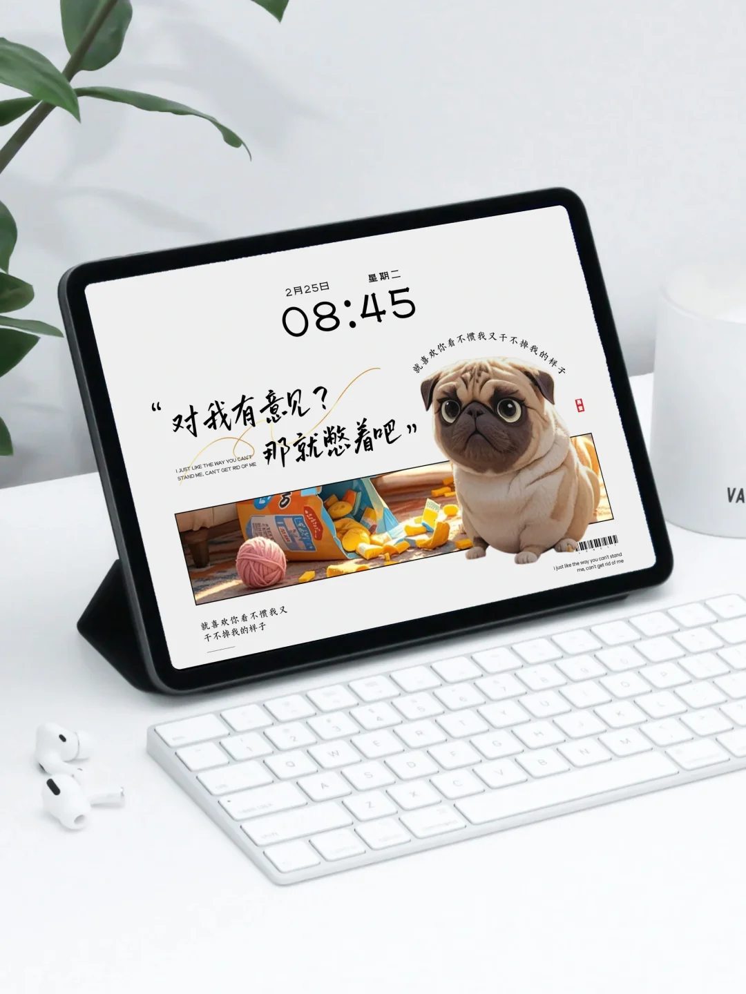 iPad壁纸｜245｜对我有意见 那就憋着吧