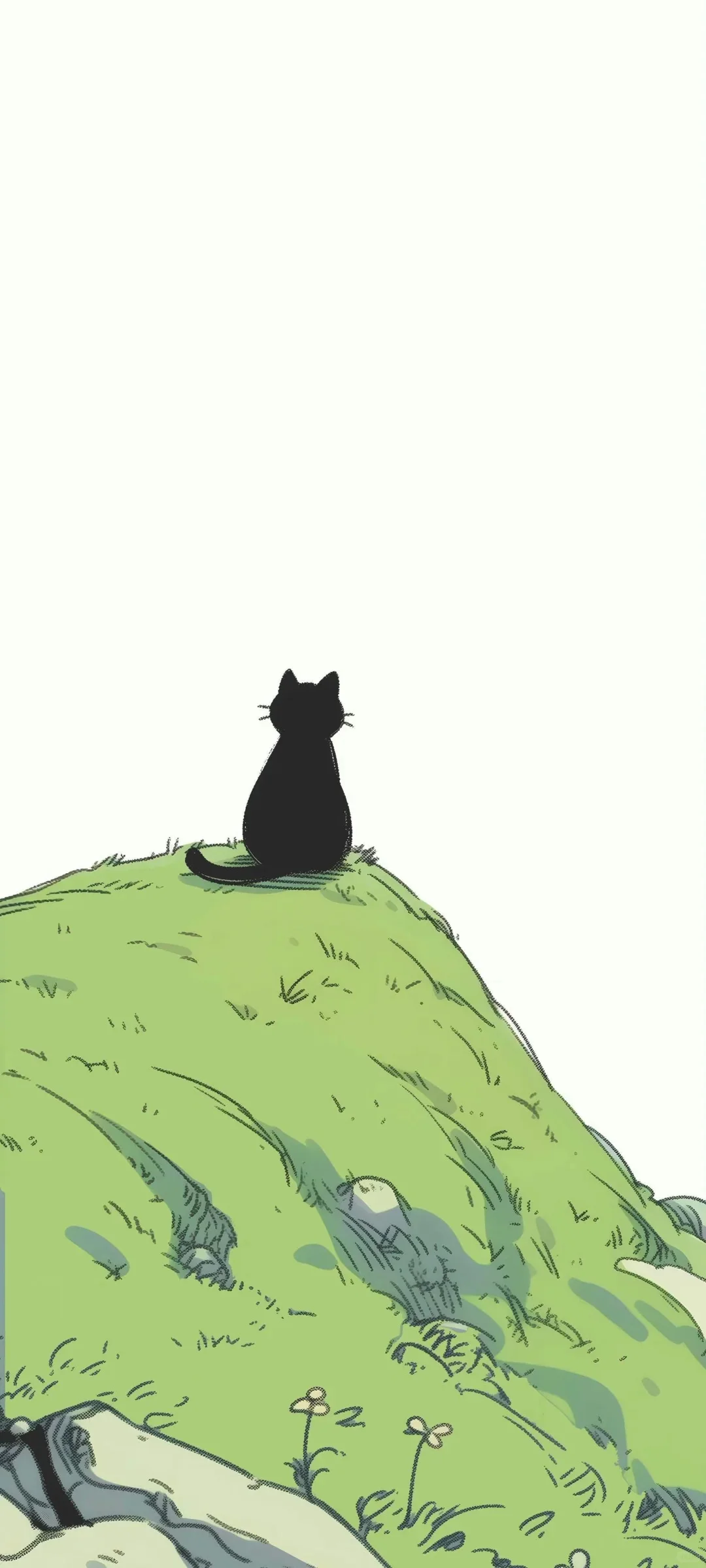🐱被这只小黑猫壁纸拿捏了！超治愈